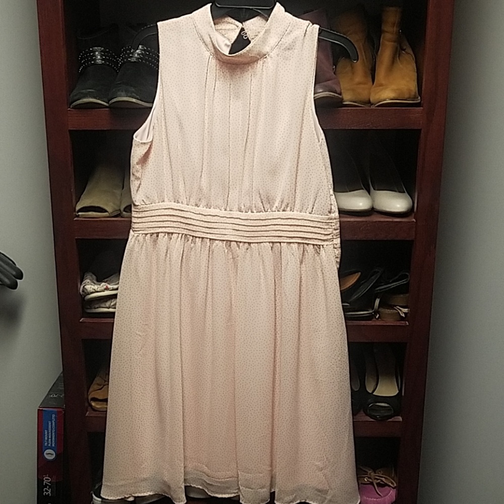 High neck sleeveless dress